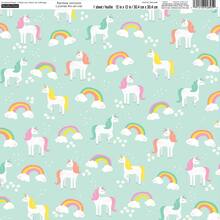 buy the mint rainbow unicorns scrapbook paper by recollections 12 x